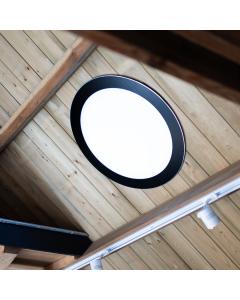 Powerdaylight Ø 53 cm plafondplaat rond opbouw zwart binnenzijde