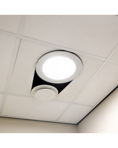 Powerdaylight Ø 35 cm ventilatie set plat dak zwart